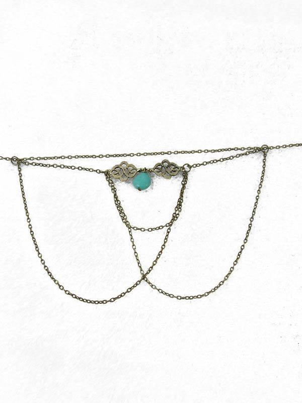 Bohemia Tassels Hollow Turquoise Arm Chain Accessories