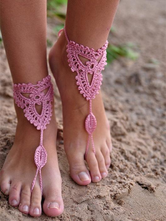 Pretty Crochet Weave Footchain Accessories