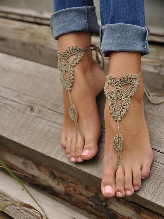 Pretty Crochet Weave Footchain Accessories