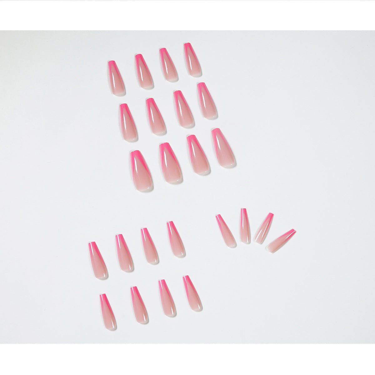 Meat pink pink long ballet PRESS ON NAILS