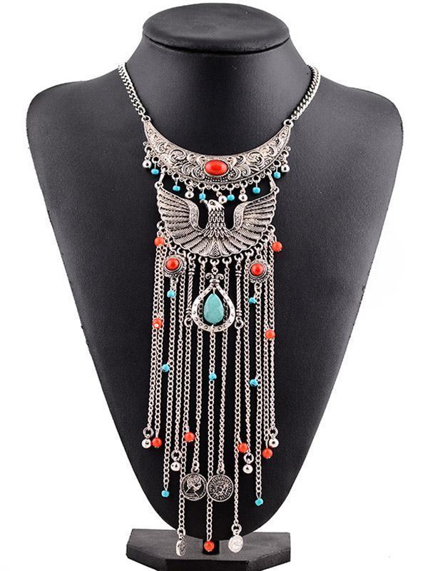 Bohemia Vintage Turquoise Tassels Necklaces Accessories