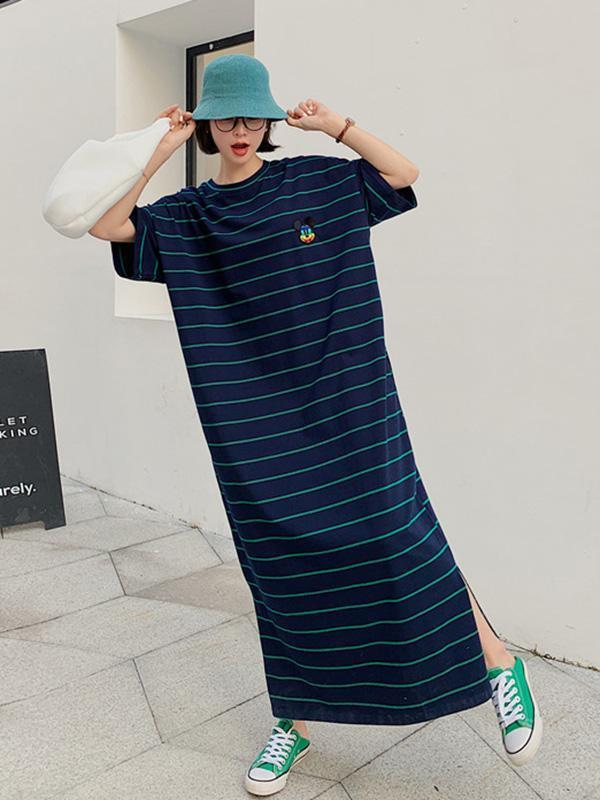 Original Striped Split-Side Dress