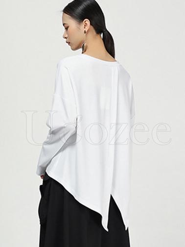 Casual Comfortable Split-side T-shirt