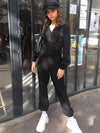 Street Schoolbag Buckle Long Sleeves Jumpsuits