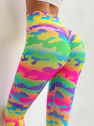 High Waisted Graffiti Print Leggings