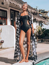 Beach Dot Chiffon Swimwear  Cover-Ups