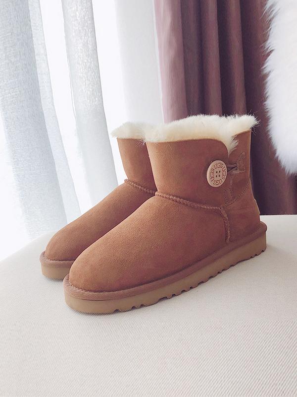 Pure Wool Leather Winter Cotton Boots Uggs