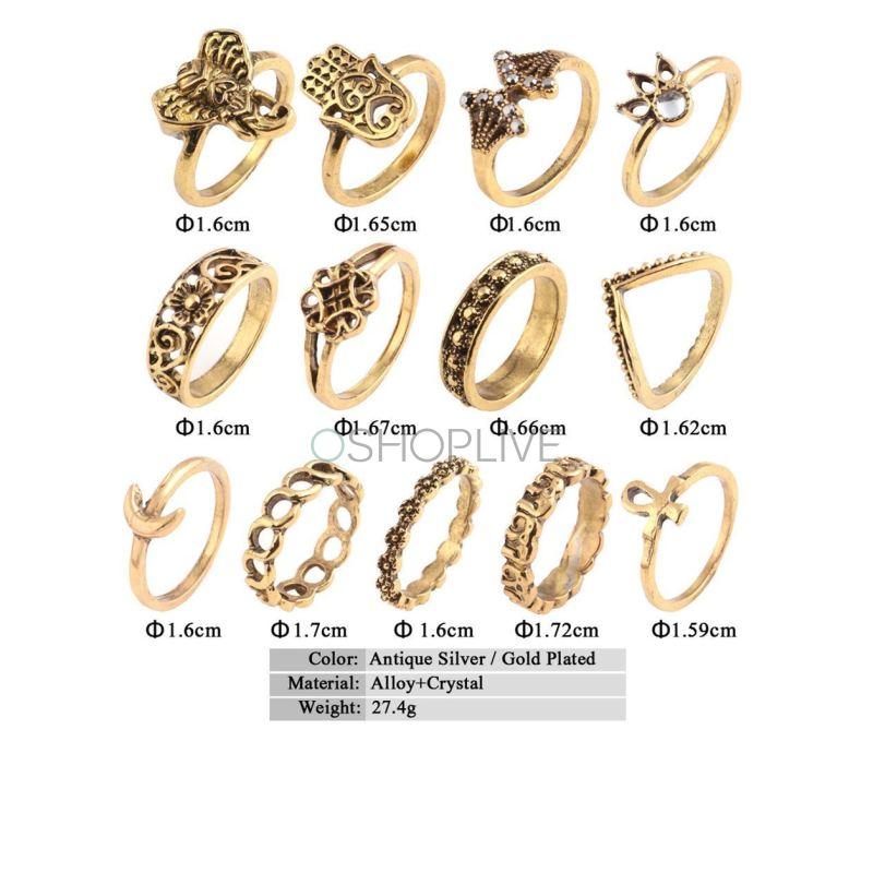 13pcs Vintage Rings Accessories