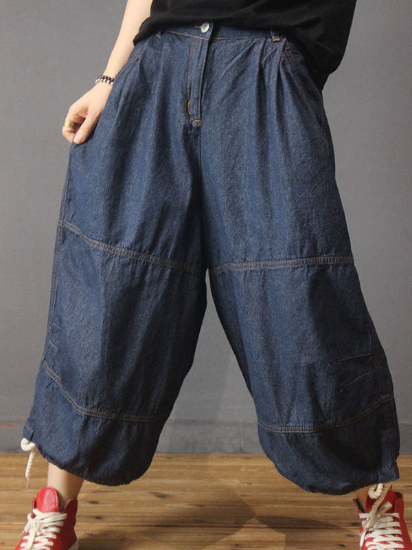 LOOSE WIDE-LEG JEAN PANTS