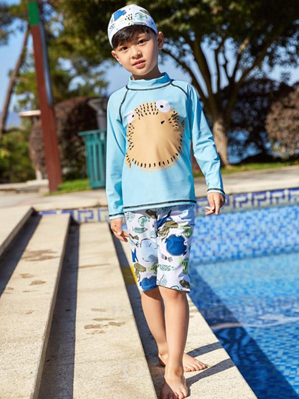 AONIHUA Long Sleeves Little Boy Swimwear