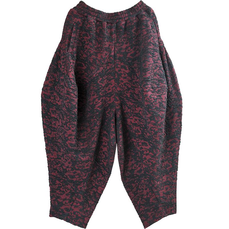 Buykud Autumn Winter Loose Jacquard Harem Pants