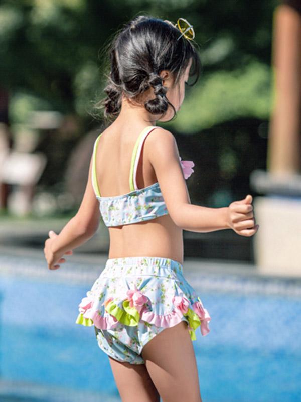 AONIHUA Floral Lovely Girl Two Piece Swimwear