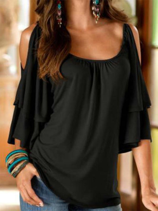 8 Color Half Sleeve Chic Tops