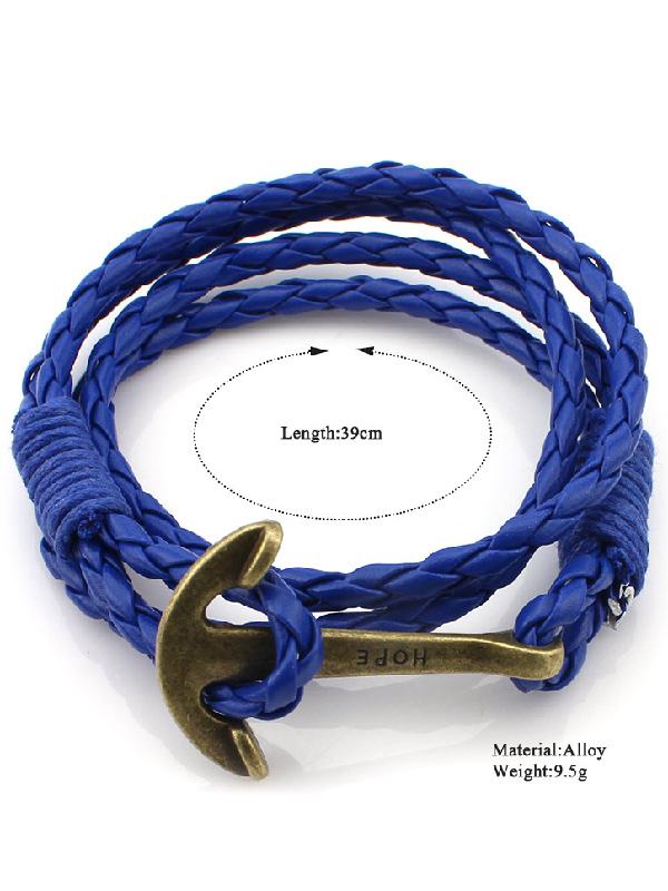 Vintage Woven Hope Boat Anchor Bracelet Accessories