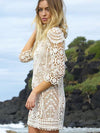 Hollow Lace Backless Crochetgo Mini Cover-ups