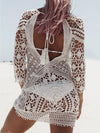 Hollow Lace Backless Crochetgo Mini Cover-ups