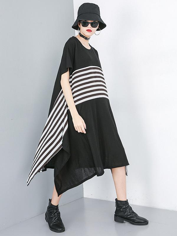 A-line Striped Dress