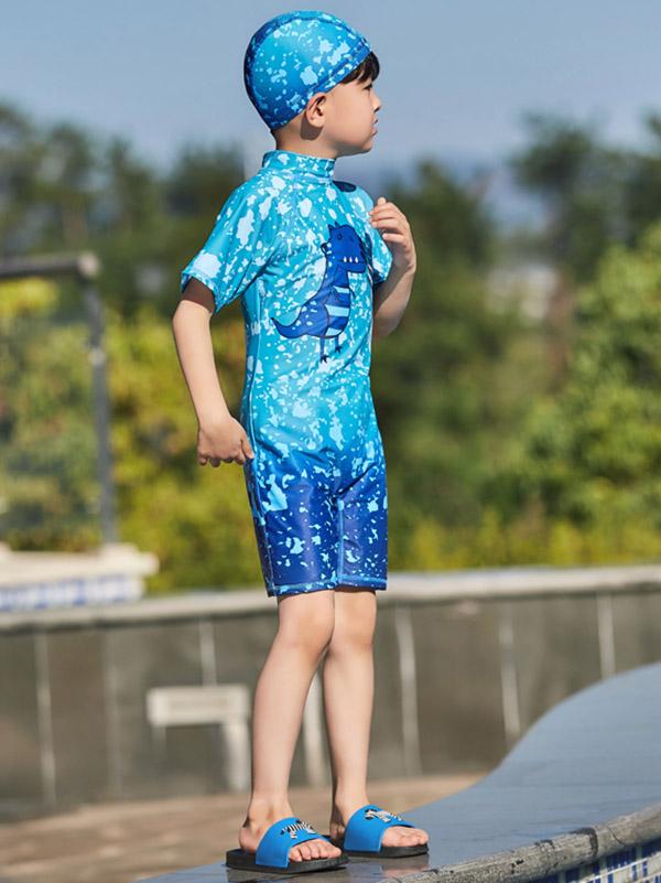 AONIHUA Dinosaur Printed Little Boy Swimwear