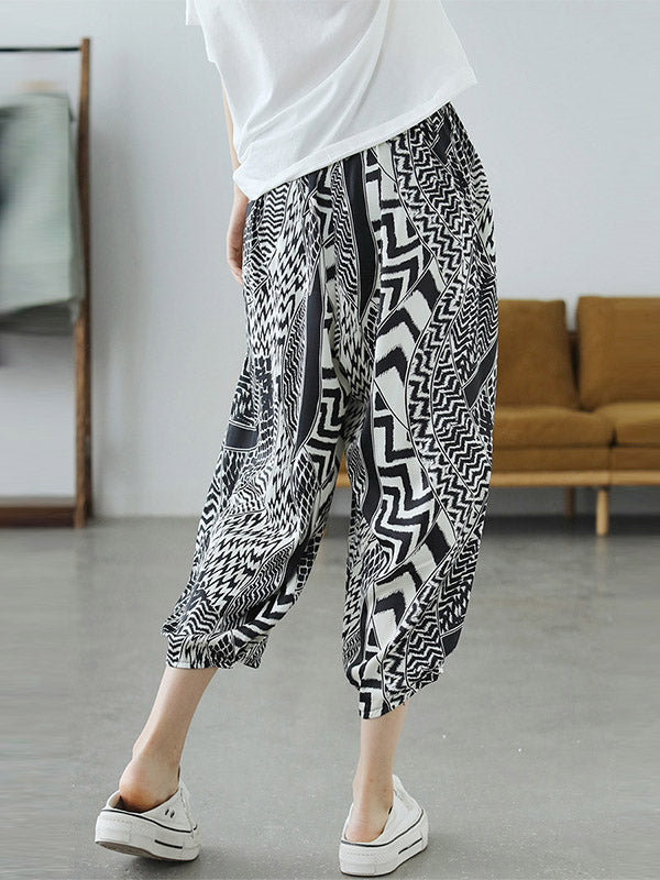 Casual Empire Printing Harem Capri-Pants