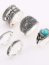 5PCS Vintage Carving Elephant Rings Accessories