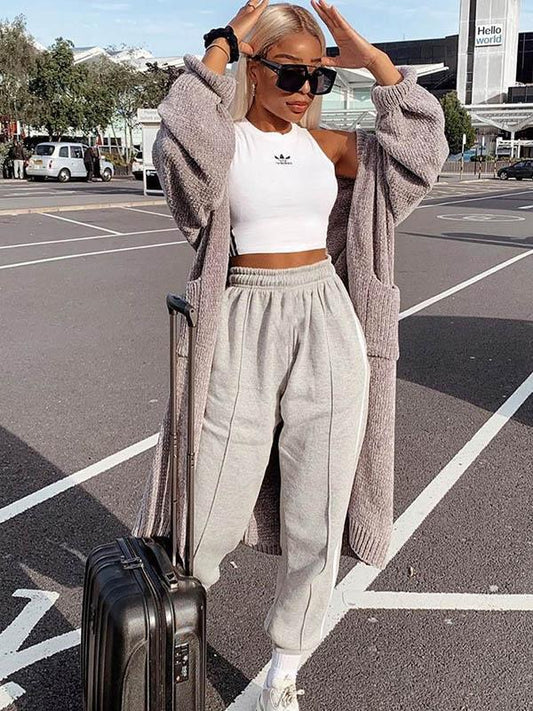 Leisure Female Elastic Track Pants