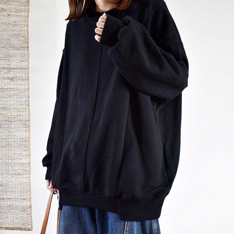 Buykud Casual Pure Color Loose Long Sleeve Shirt