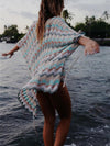 Asymmetric Colorful Knitting Cover-up