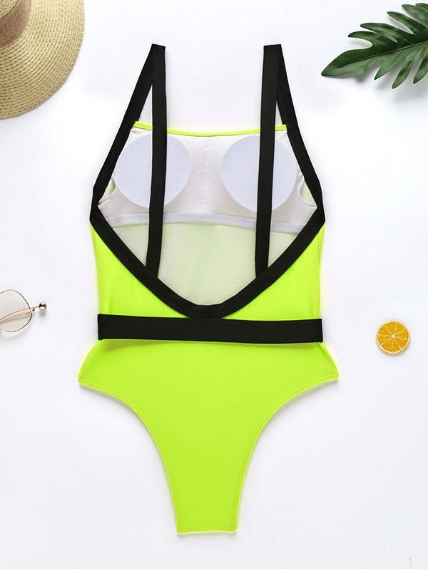 Strapless Buckle One-Piece Swimwear