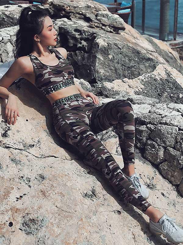 Camouflage Yoga Bra And Legging Suits