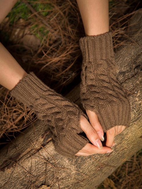 Warmer Solid Color Half-finger Wrist Gloves Accessories