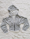 Solid Color Hooded V-Neck Wrap Jackets&Coats