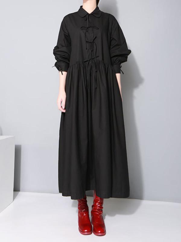 Loose Big Hem Long Shirt Dress