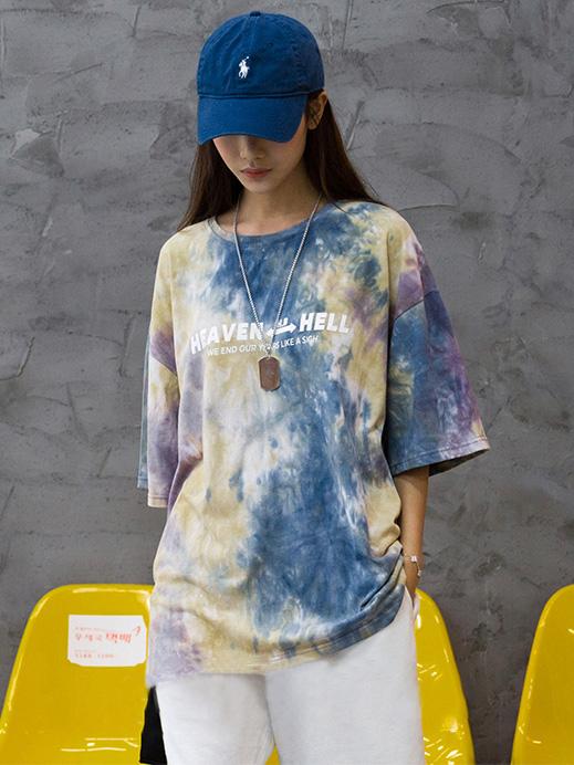 Casual Tie-Dyed Printed T-shirt