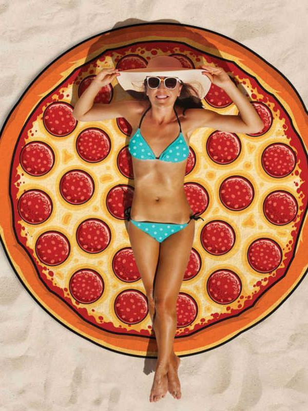 Delicious Pizza Vacation Round Scarve Shawl Beach Mat