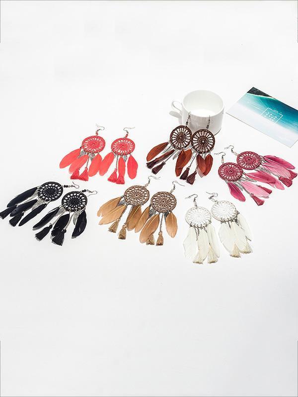 7 Color FeatherTasseled Earring Accessories