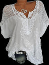 5 Colors Lace V-Neck Embroidered Batwing Coat with Short Sleeves