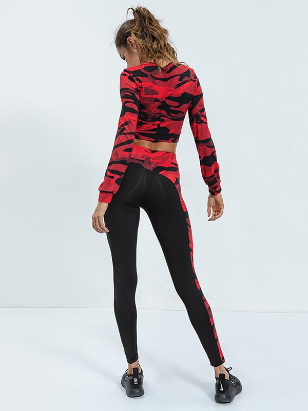 Camo Sport Tee And Leggings Suits