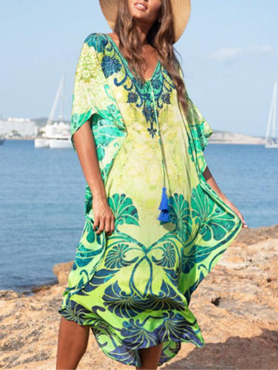 Printed Beach Vacation Cover-up