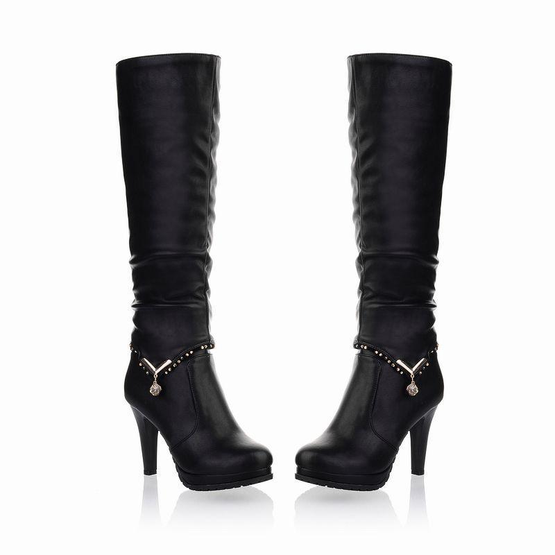 Fashion Solid Color Knight Boots