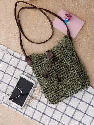 Knitted Korean Tasseled Single-shoulder Bag