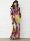 Loose Printed Beach Sun-protection Long Dress