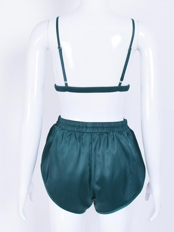 Backless Bra And Elastic Shorts Suits