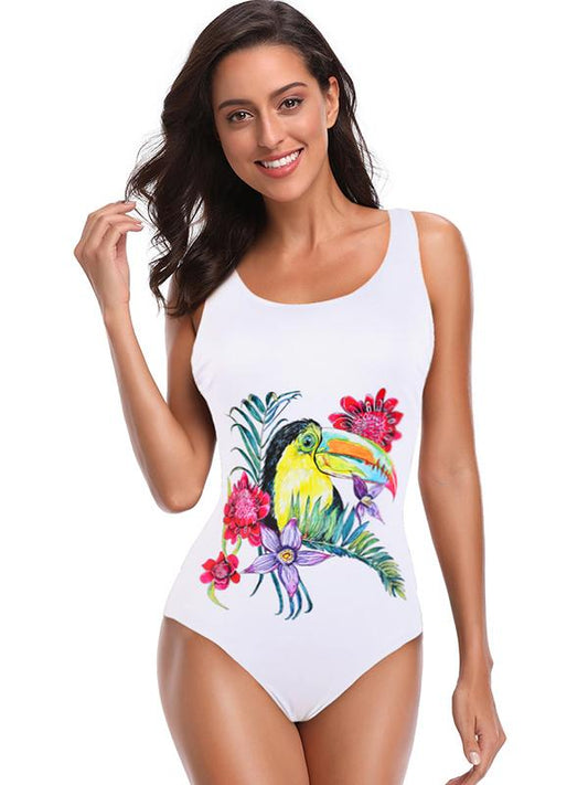 Printed One-Piece Swimsuit