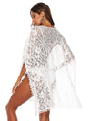 Sexy Solid White Loose Beach  Lace Cover-Up