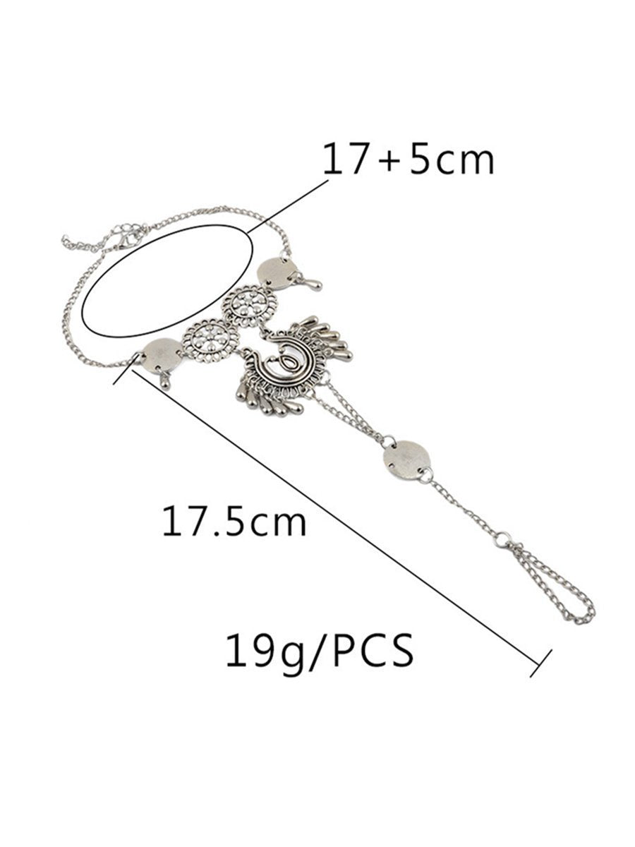 Pretty Shell Hollow Water Drop Carving Footchain Accessories