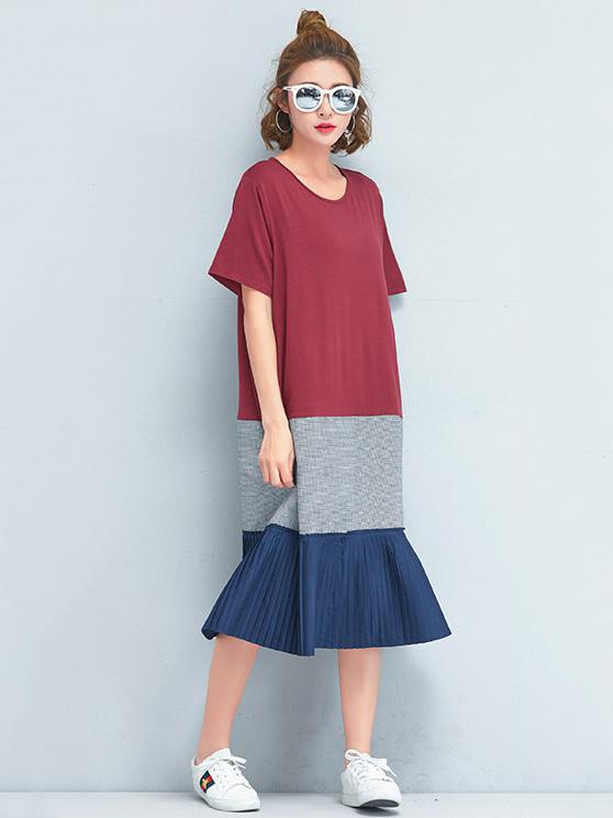 2019 Spring New Loose Split-joint Dress