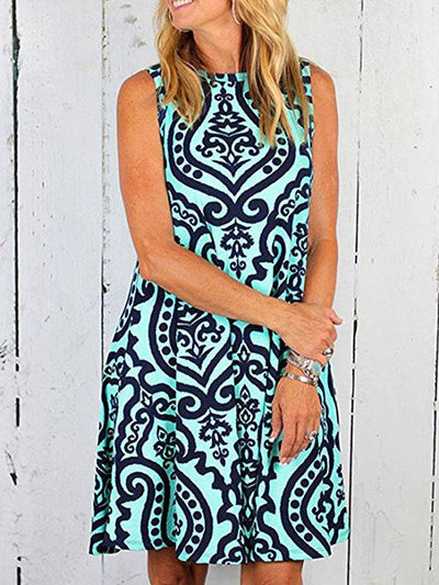 A Sleeveless Halter Dress