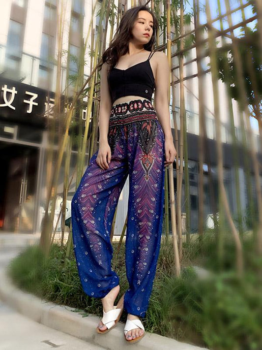 Fashion Beach Casual  Printed Bloomers Pants