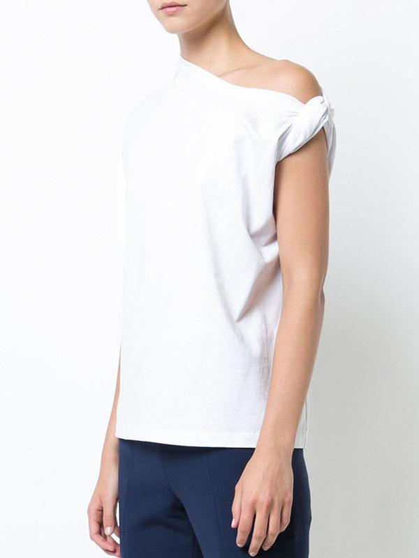 Asymmetric Solid T-Shirt