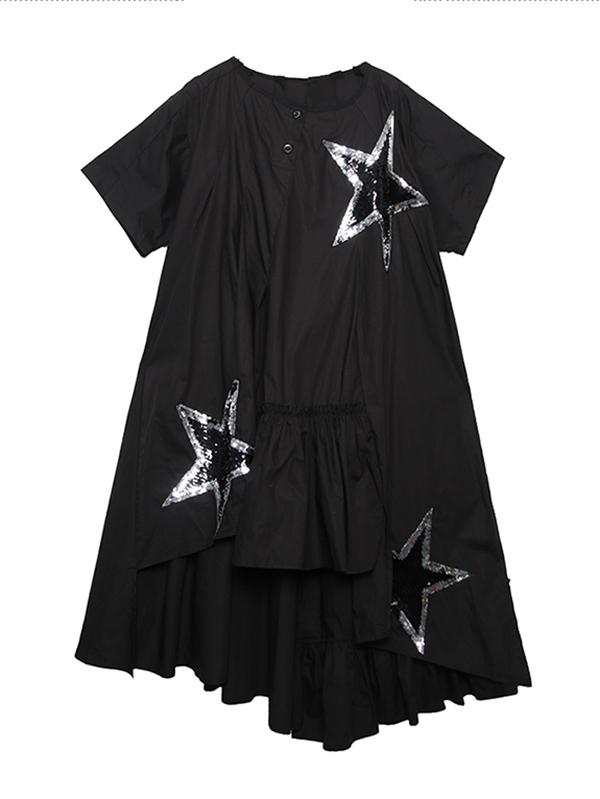 Oversize Asymmetric Stars Dress